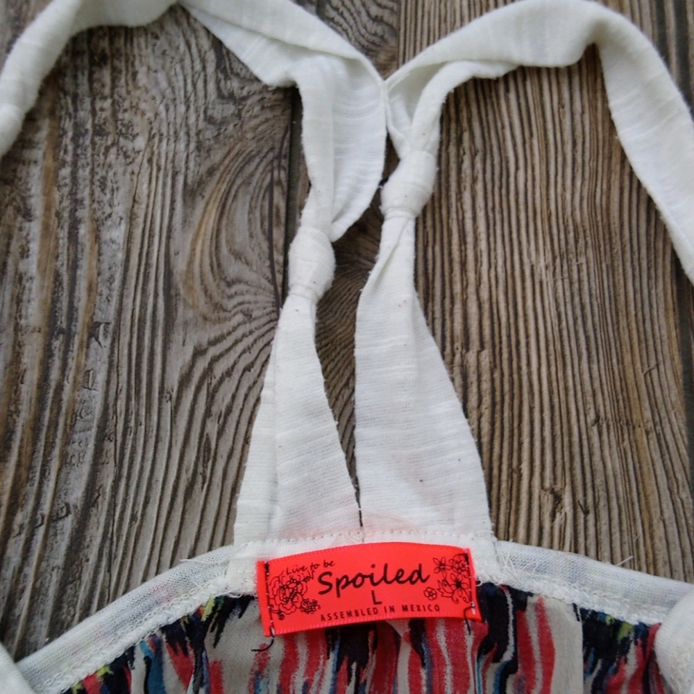 Spoiled Colorful Flowy Racerback Tank Top Blouse - Picture 4 of 9